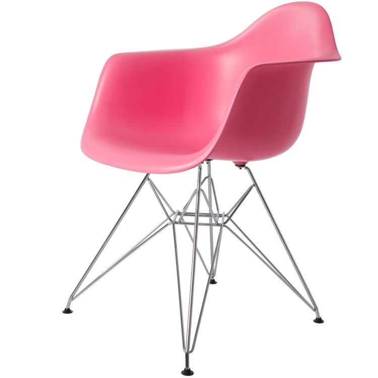 Charles Eames style, Eetkamerstoel DAR PP roze