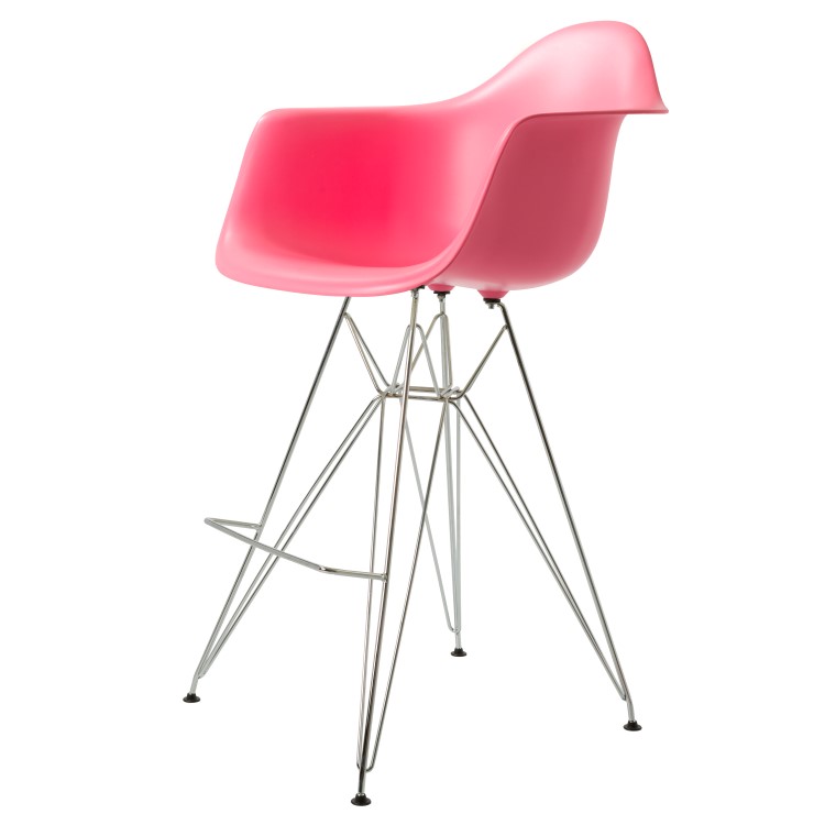 Charles Eames style, Barkruk DAR kruk PP roze