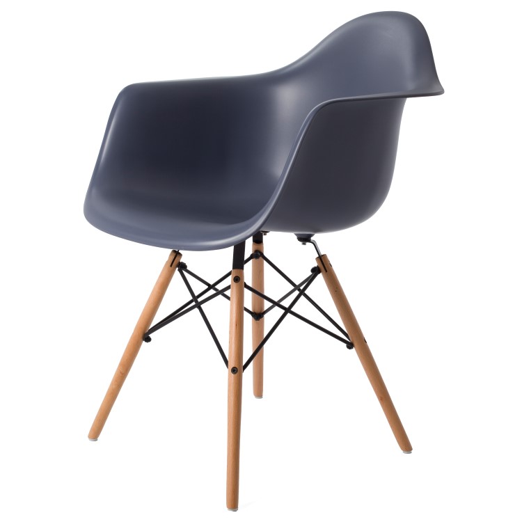 Charles Eames style, Eetkamerstoel DAW PP donkergrijs