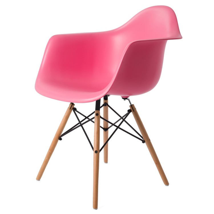 Charles Eames style, Eetkamerstoel DAW PP roze