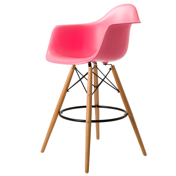 Charles Eames style, Barkruk DAW kruk PP roze