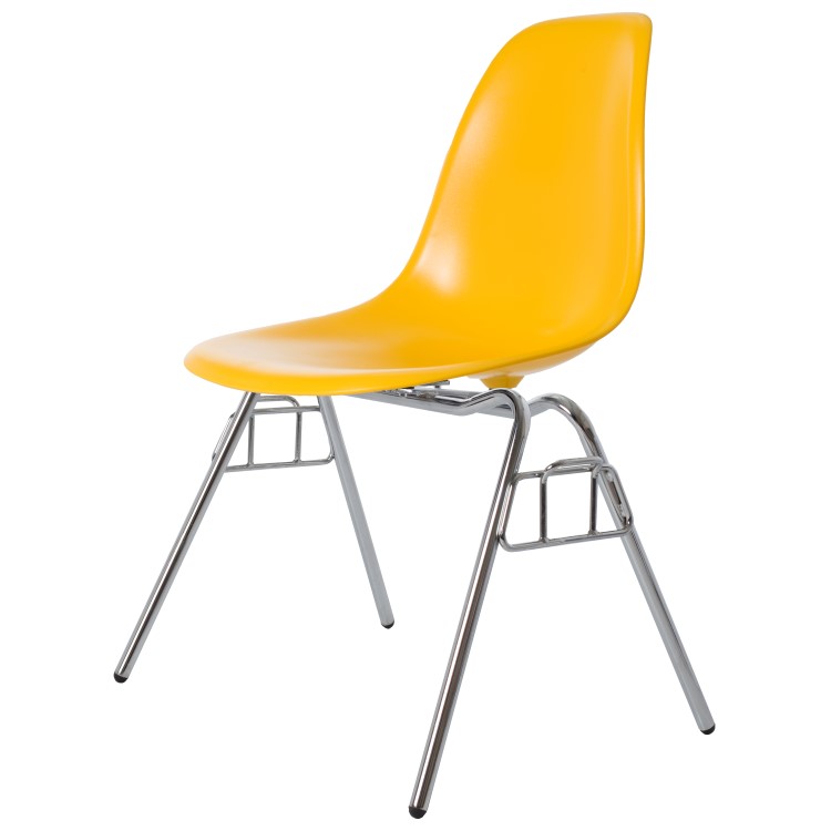 Charles Eames style, Eetkamerstoel DSS ABS geel