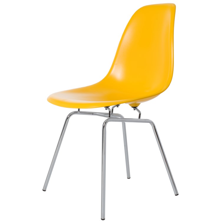 Charles Eames style, Eetkamerstoel DSX ABS geel