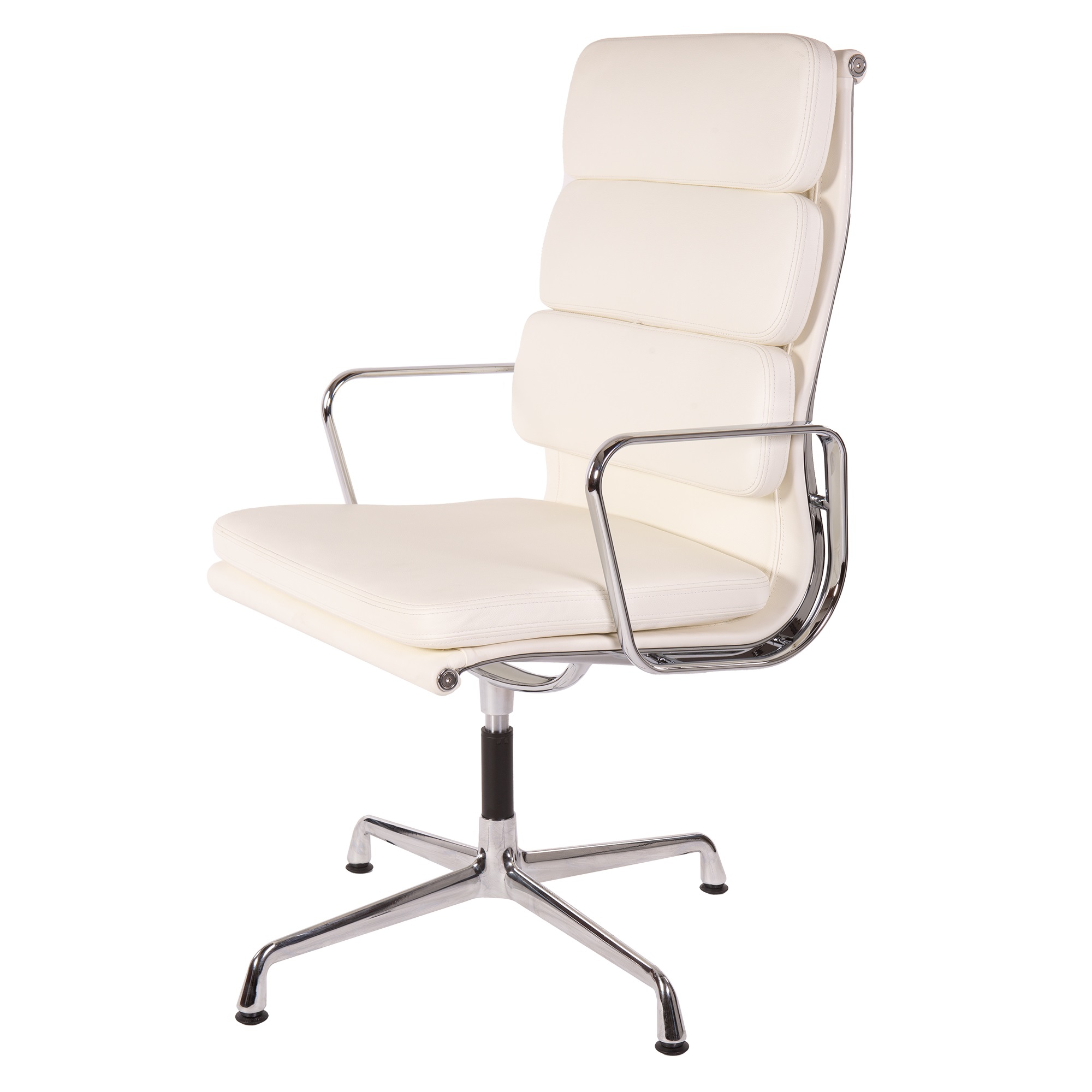 Charles Eames style, Vergaderstoel EA208 Hoge rug creme