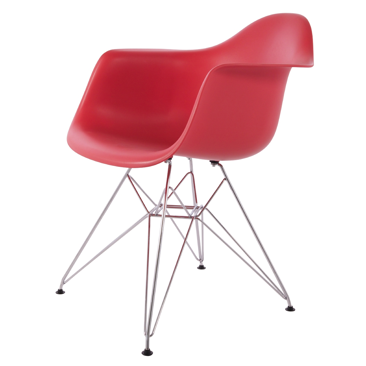 Charles Eames style, Eetkamerstoel DAR mat PP koraal roze