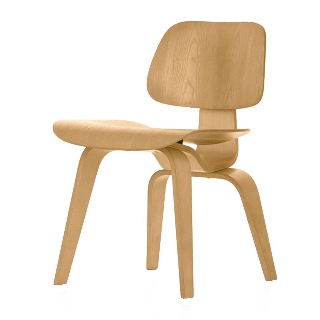 Charles Eames style, Eetkamerstoel DCW naturel